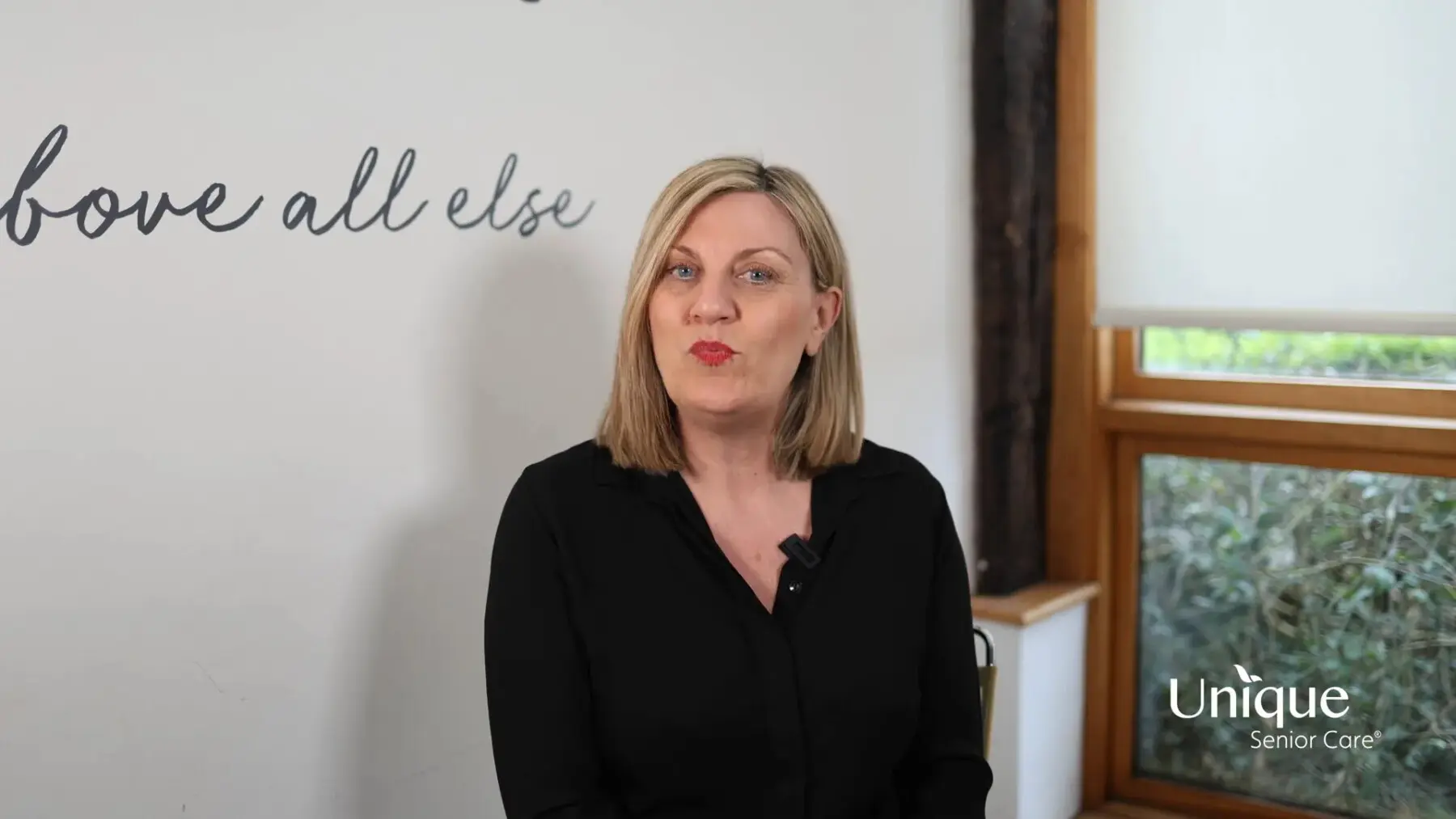 picture of Stacey at Unique talking about costs of live in care