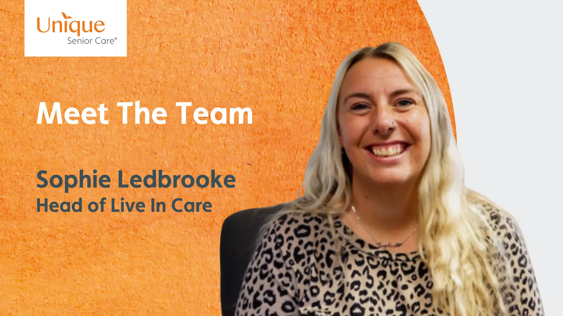 sophie - head of live in care for unique senior care