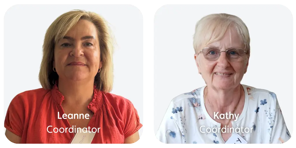 Solihull memory cafe coordinators, Kathy and Leanne