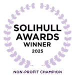 Award logo for non-profit champion at the 2025 Solihull awards