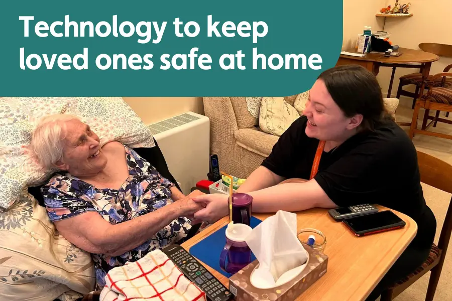 featured image for blog around technology in the home to keep loved ones safe.