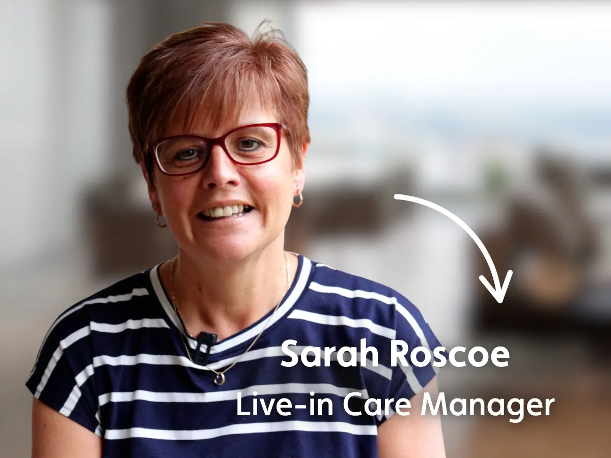 Sarah Roscoe, live in care manager at Unique Senior Care